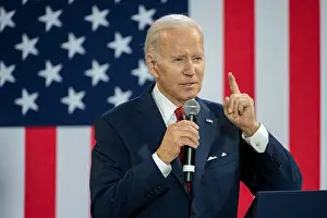 Hand Gesture Prints: President Joe Biden speaks to the Steamfitters Union Local 602 of the United Association Mechanical Trades School