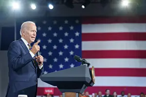 Speaking Prints: President Joe Biden speaks to workers about the American Rescue plan's pension assurance arm