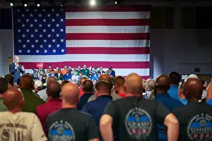 Speaking Prints: President Joe Biden speaks to workers about the American Rescue plan's pension protection