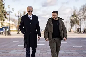 Ukraine Prints: President Joe Biden and Ukrainian President Volodymyr Zelenskyy at the Walk of the Brave