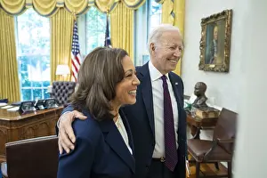 Vpotus Prints: President Joe Biden and Vice President Kamala Harris before their Oval Office lunch