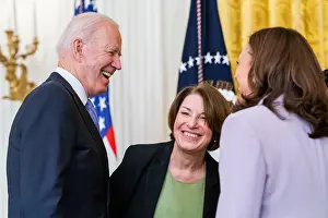 Iraq Prints: President Joe Biden with Vice President Kamala Harris and Senator Amy Klobuchar