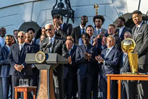 Champions Prints: President Joe Biden welcomes the NBA champion Milwaukee Bucks