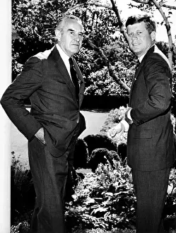 Ambassador Prints: President John Kennedy and Averill Harriman outside the President's West Wing office