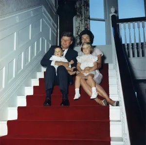 Families Prints: President John Kennedy and his family at Hammersmith Farm