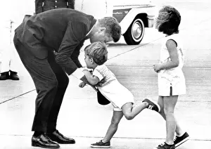 Caroline Prints: President John Kennedy is greeted by his children