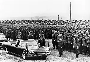 West Germany Prints: President John Kennedy inspects 15, 000 US troops in West Germany