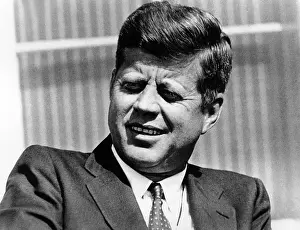 President John Kennedy during an interview with Walter Cronkite. The interview was broadcast on CBS Television on September 2, 1963