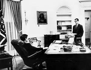 Historians Prints: President John Kennedy with his long time aide and speech writer, Theodore Sorensen