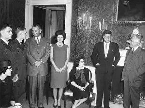 Shot Down Prints: President John Kennedy meets with U
