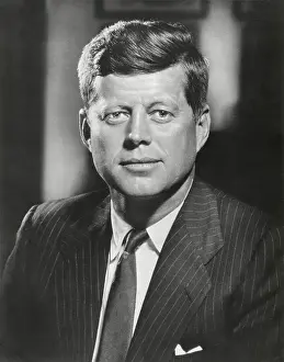Suit And Tie Prints: President John Kennedy. Portrait taken by Bachrach, ca. 1960-61. (BSLOC_2015_2_223)