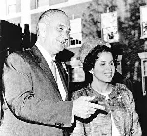 Ambassador Prints: President Johnson chats with Patricia Harris