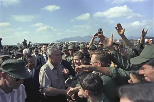Vietnam Prints: President Johnson in South Vietnam