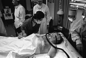 Lady Bird Prints: President Johnson after surgery