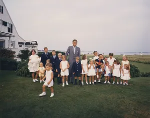 First Family Prints: President Kennedy with his children and many nieces and nephews at Hyannisport