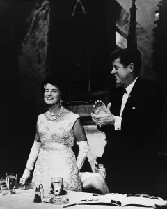 Clapping Prints: President Kennedy joins in applause for his mother