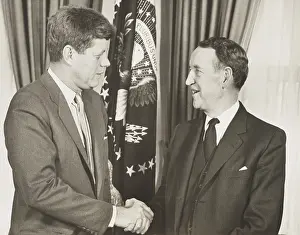 Thompson Prints: President Kennedy shaking hands with Llewellyn Thompson
