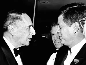 Macarthur Prints: President Kennedy talks with Gen