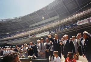 Throwing Prints: President Kennedy throws out first ball of the 32nd All-Star Baseball Game