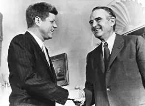 Ambassador Prints: President Kennedy welcomes Ambassador Averill Harriman on his return from an 8 nation