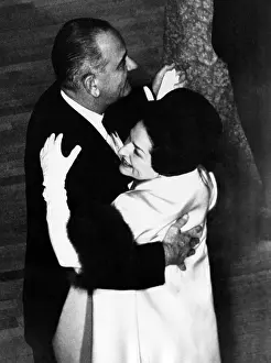 Formal Prints: President Lyndon B. Johnson dances with his wife Lady Bird Johnson at the Inaugural Ball