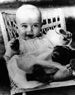 Teddy Bear Prints: President Lyndon Johnson at 6 months
