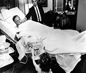 Surgery Prints: President Lyndon Johnson after gall bladder surgery