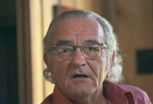 Former President Lyndon Johnson, with longer hair and an unguarded facial expression. Johnson died of a heart attack five months later. LBJ Ranch, Aug. 19, 1972