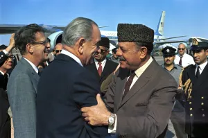 Pakistan Prints: President Lyndon Johnson meets with President Ayub Khan in Karachi