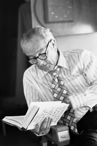 Former Presidents Prints: Former President Lyndon Johnson with his newly-published book
