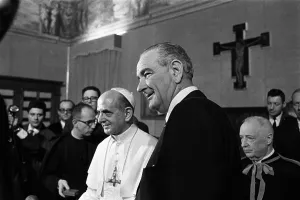 Graham Prints: President Lyndon Johnson at the Vatican with Pope Paul VI. Dec. 23, 1967