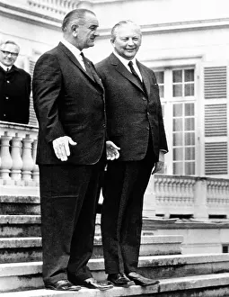 Summits Prints: President Lyndon Johnson and West German Chancellor