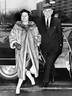 Lady Bird Prints: President Lyndon and Lady Bird Johnson arrive at the National City Christian church for services