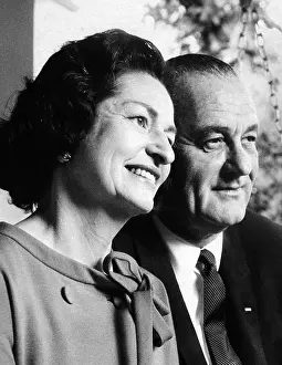 Lady Bird Prints: President Lyndon and Lady Bird Johnson after casting their ballots in the 1964 Presidential election