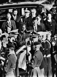 Arlington Prints: President Lyndon and Lady Bird Johnson behind Robert