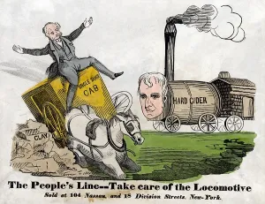 Van Buren Prints: President Martin Van Buren drives 'Uncle Sam's Cab
