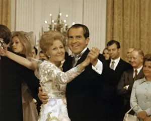Parents Prints: President and Mrs. Nixon dancing at the wedding of Tricia Nixon and Edward Cox