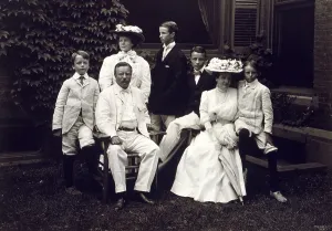 First Family Prints: President and Mrs. Theodore Roosevelt seated on lawn