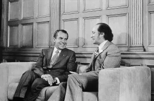 Alliances Prints: President Nixon and Canada's Prime Minister Elliott Trudeau meeting in Ottawa on April 14 1972
