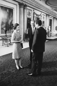 Monarchs Prints: President Nixon chats with Queen Elizabeth II and Prince Phillip at Buckingham Palace