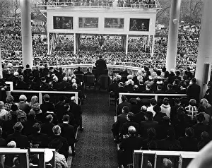 Lcgr1511 Prints: President Nixon delivering his inaugural address at the U