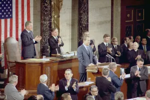 Speeches Prints: President Nixon delivering his State of the Union Speech to a joint session of Congress