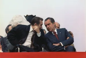 Supporters Prints: President Nixon and Gov. George Wallace at a Honor America Day celebration in Huntsville Alabama on Feb