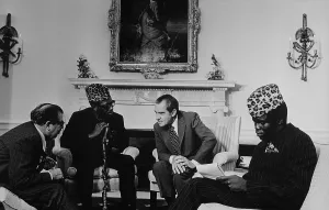 Leopard Skin Prints: President Nixon meeting with President Mobutu Sese Seku on Oct. 10 1973