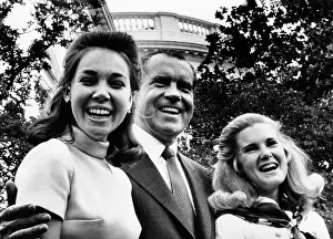 Tricia Prints: President Nixon poses with his two daughters