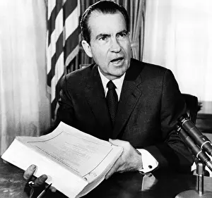 Tax Reform Prints: President Nixon after signing the 1969 tax reform bill