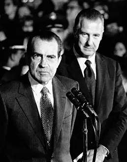 Spiro Prints: President Nixon speaks on his return from his 12