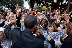 Camera Prints: President Obama greets people following a ceremony to honor the French and American Alliance