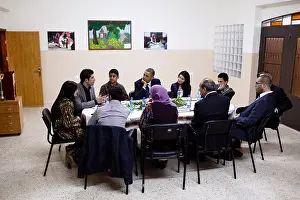Palestine Prints: President Obama meets with Palestinian youth in Ramallah