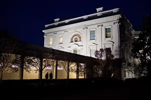 Colonnade Prints: President Obama and Natl. Security Advisor Tom Donilon walk along the Colonnade of the White House